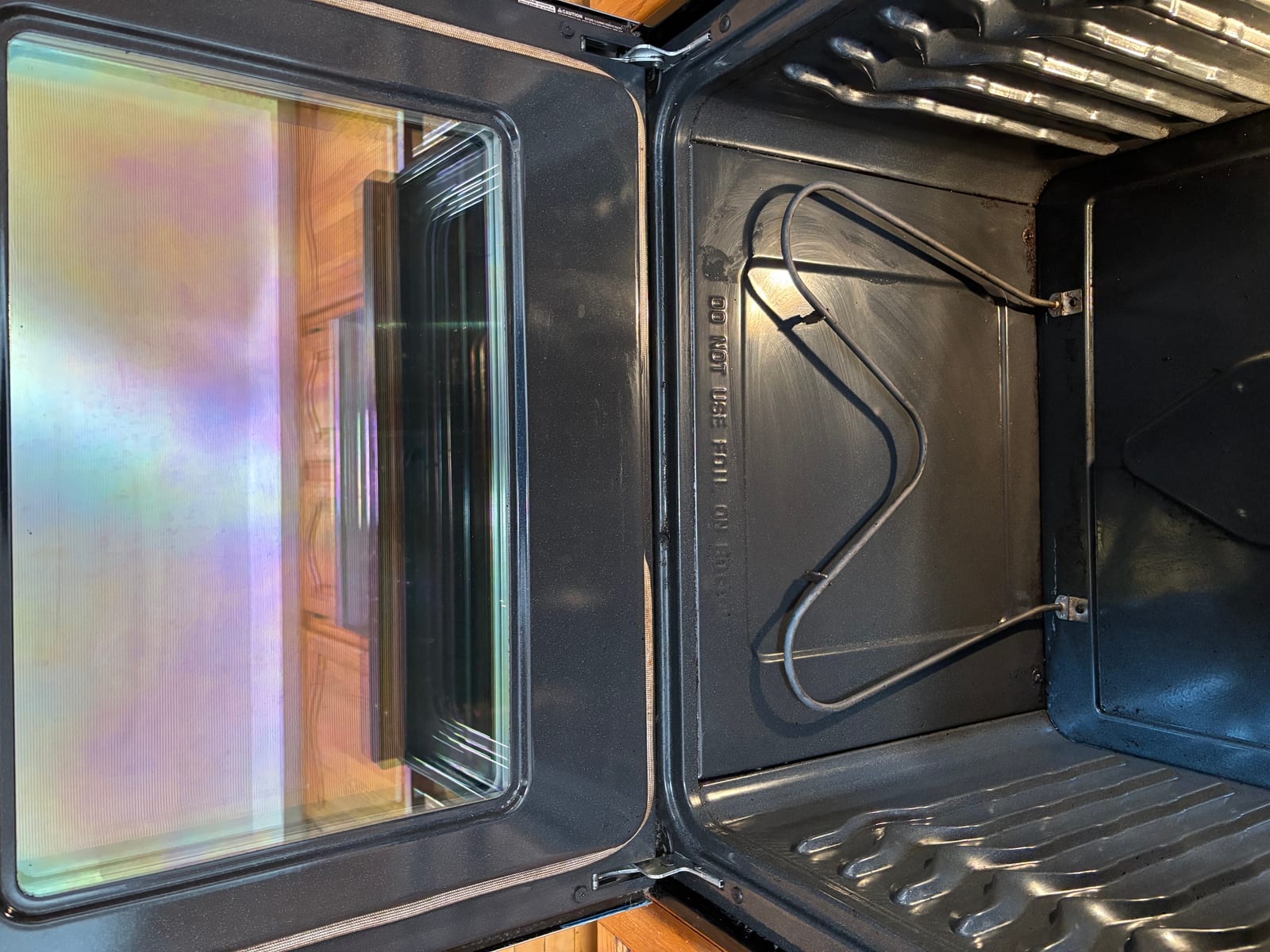 Spotless oven after a rental turnover